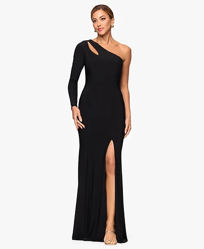 Xscape Women's One Shoulder Maxi Dress