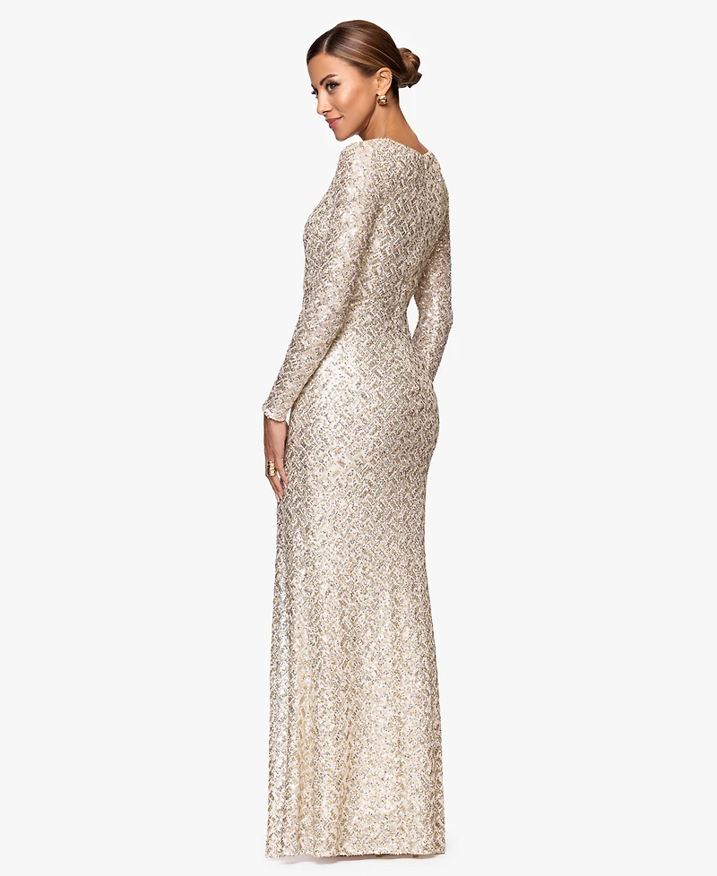 Xscape Women's Sequin Detail Maxi Dress