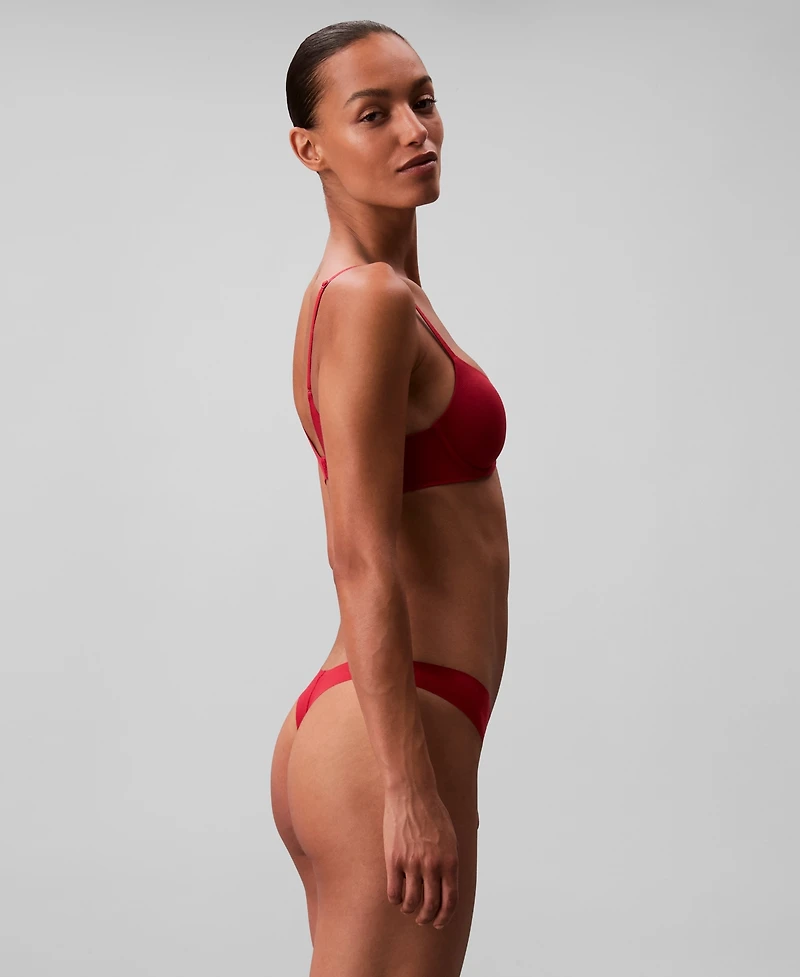 Calvin Klein Women's Invisibles Microfiber Stretch Thong Underwear D3428