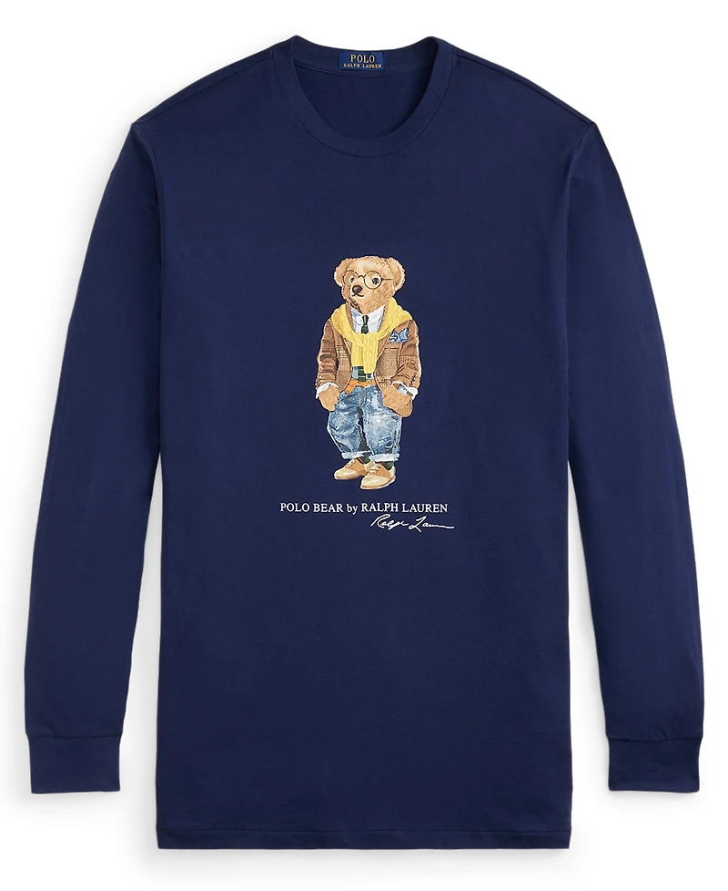 Polo Ralph Lauren Men's Big & Tall Bear Print Long Sleeves T-Shirt