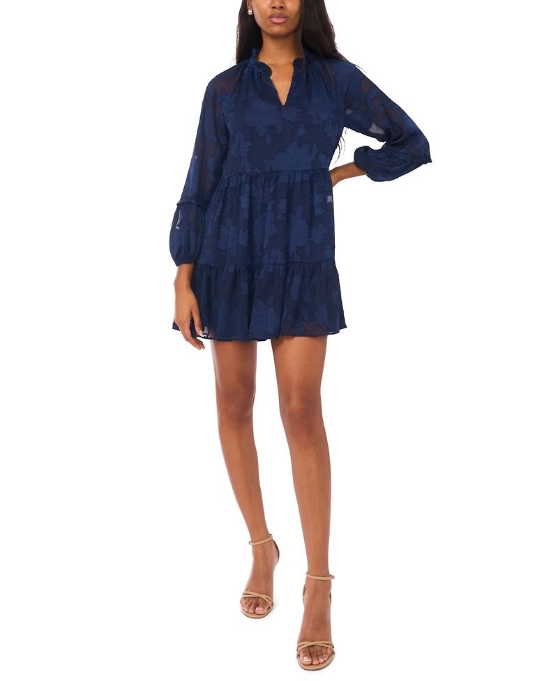 Msk Petite Ruffle Sleeves Shift Dress
