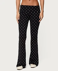 Edikted Women's Daliya Polka Dot Fold Over Pants