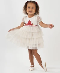 Rare Editions Baby Girls 2-Piece Sparkle Tulle Dress and Panty Set