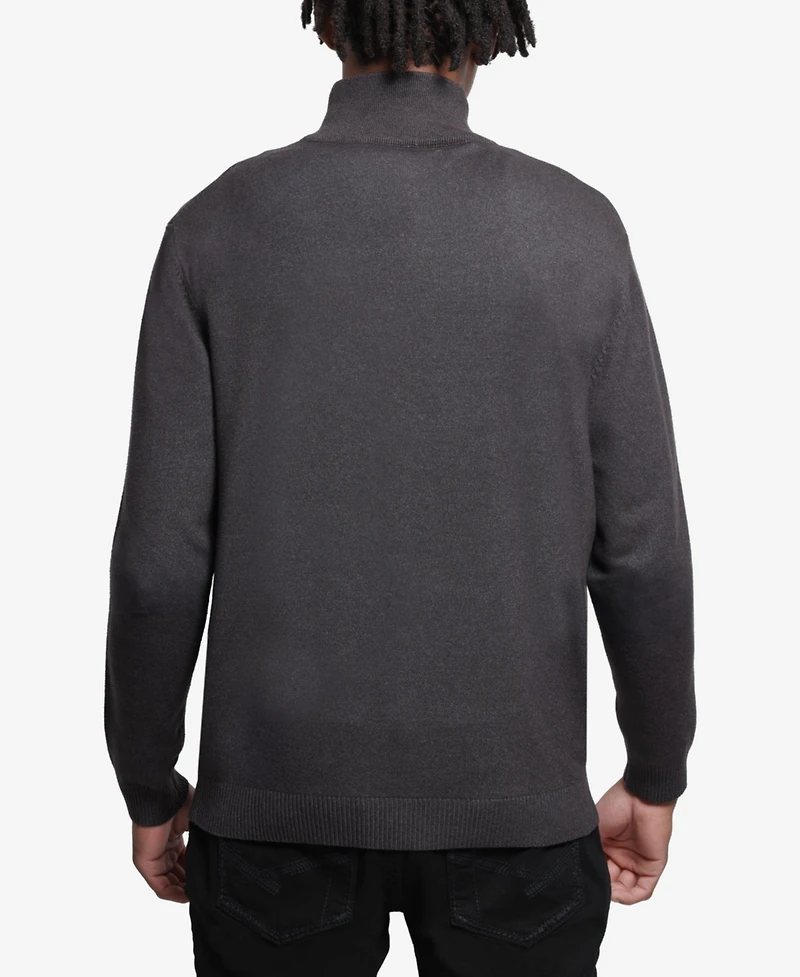 Xray Men's Quarter Zip Mock Neck Sweater