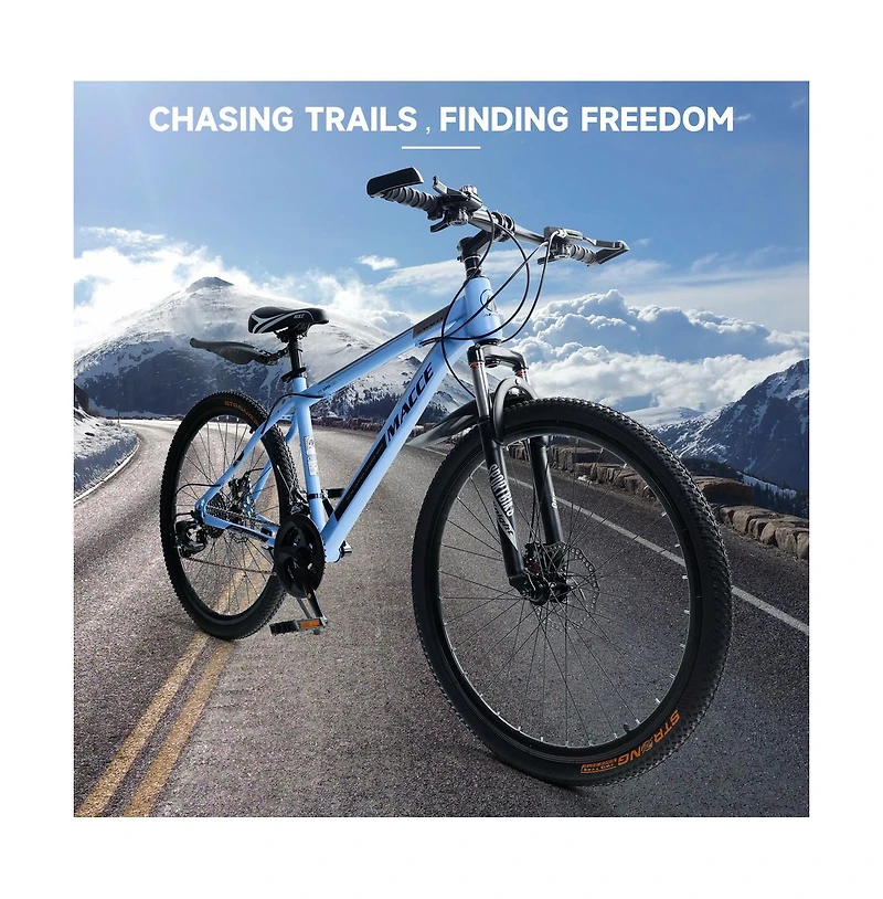Artudatech 26" wheels 27 speed double disc brake mountain bike Mtb for adults