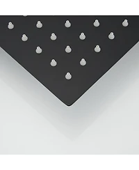 Greenspring Modern Single-Handle 2-Spray Rainfall Square Shower Faucet Set with Tub Spout Combo in Matte Black Valve Included