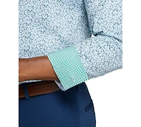 ConStruct Men's Spread Collar Plaid Dress Shirt