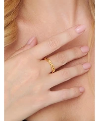 Devata Infinity Eternity Ring in Gold Plated Sterling Silver