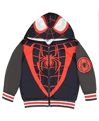 Miles Morales Big Boys Spider-Man Cosplay Pullover Graphic Print Hoodie