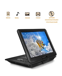 Trexonic 15.4 Inch Portable Dvd Player with Tft-lcd Screen and Hdmi/Usb/Sd/Av Inputs