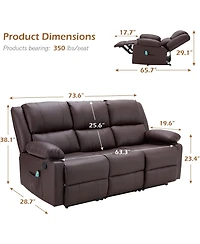 Aecojoy Recliner Couch with Massage&Heat Function
