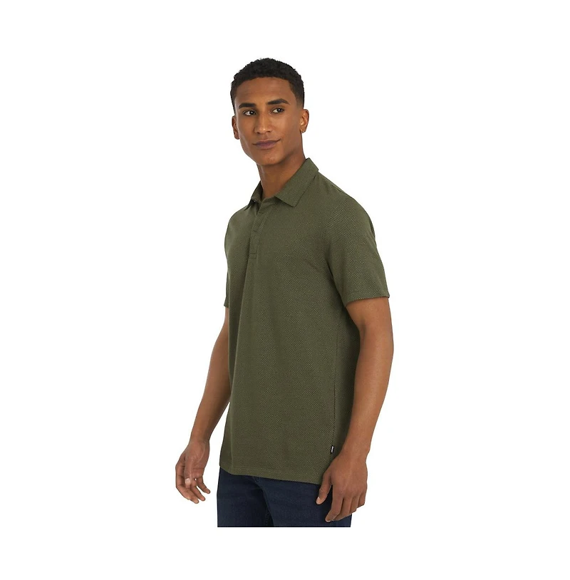 Dkny Men's East End Cotton Jacquard Polo