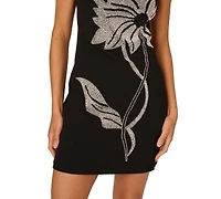 Adrianna Women's Beaded Sleeveless Short Dress