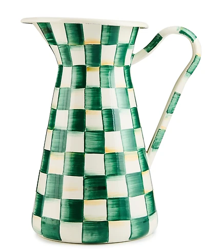 Mackenzie-Childs Emerald Check Large Practical Pitcher