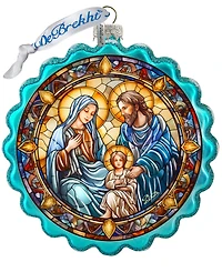 G.Debrekht Family Love Classic Nativity Glass Ornament