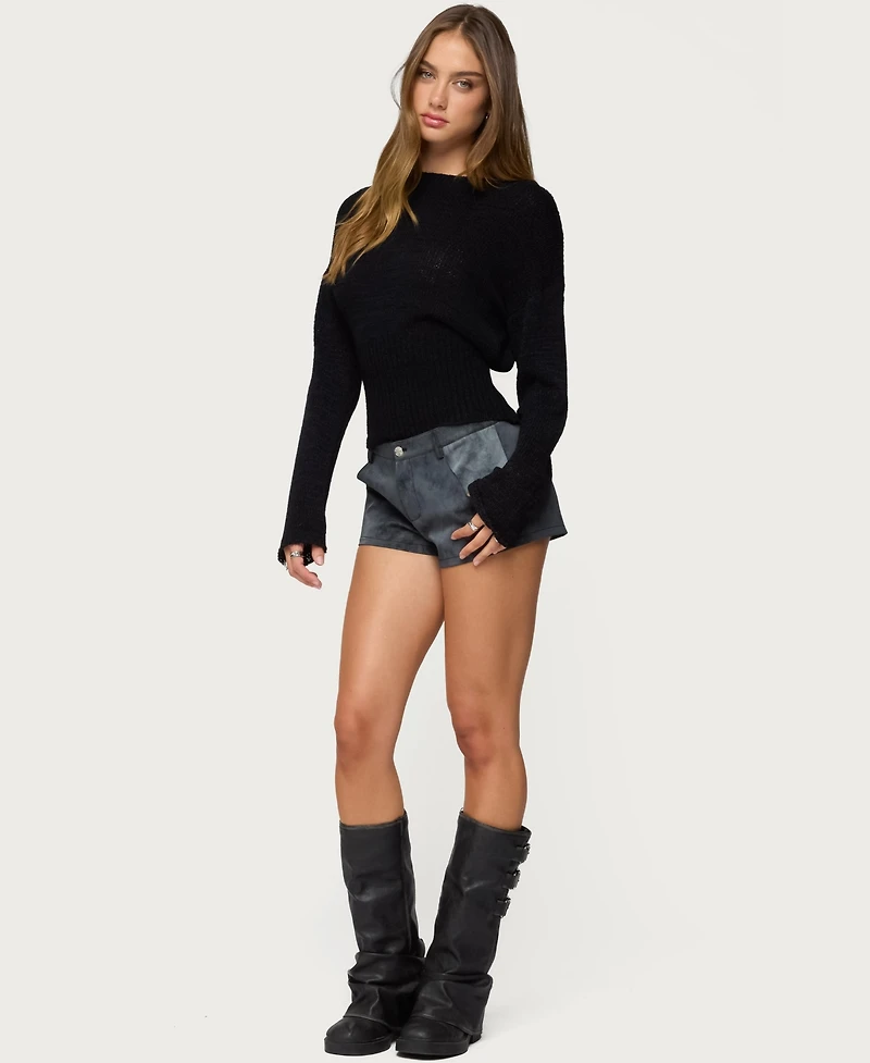 Edikted Women's Tezi Boat Neck Light Knit Top