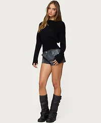 Edikted Women's Tezi Boat Neck Light Knit Top