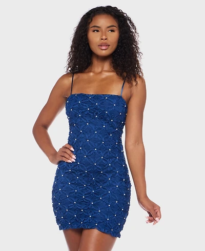Alex & Sophia Juniors' Embellished Soutache Bodycon Dress