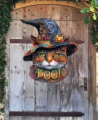 Designocracy Cat in a Hat Holiday Door Decor
