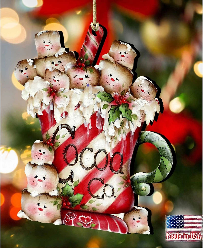 Designocracy Marshmallow Cocoa Co Ornament