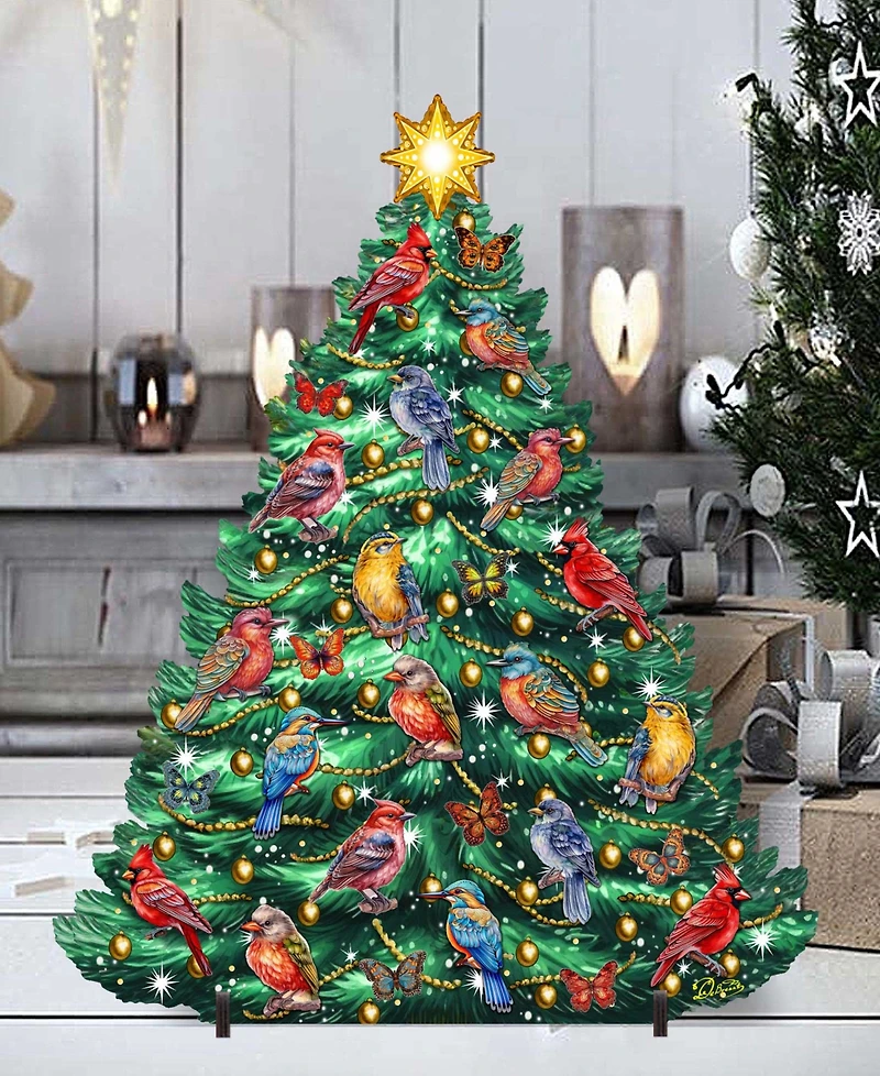 Designocracy Christmas Birds Tree Holiday Decor