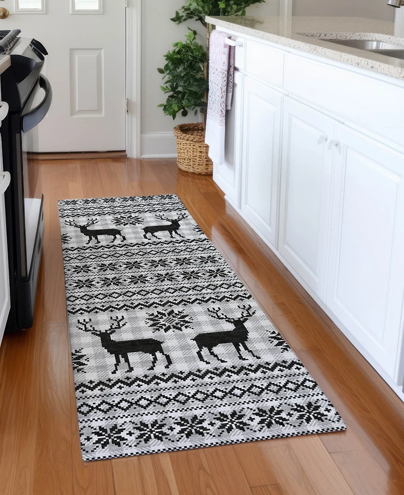 Addison Holiday Washable Indoor/Outdoor ACN1820 2'3"x7'6" Runner Area Rug