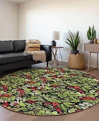 Addison Holiday Washable Indoor/Outdoor ACN1816 8'x8' Round Area Rug
