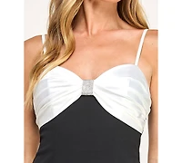 City Studios Juniors' Strappy Pleated Short Dress