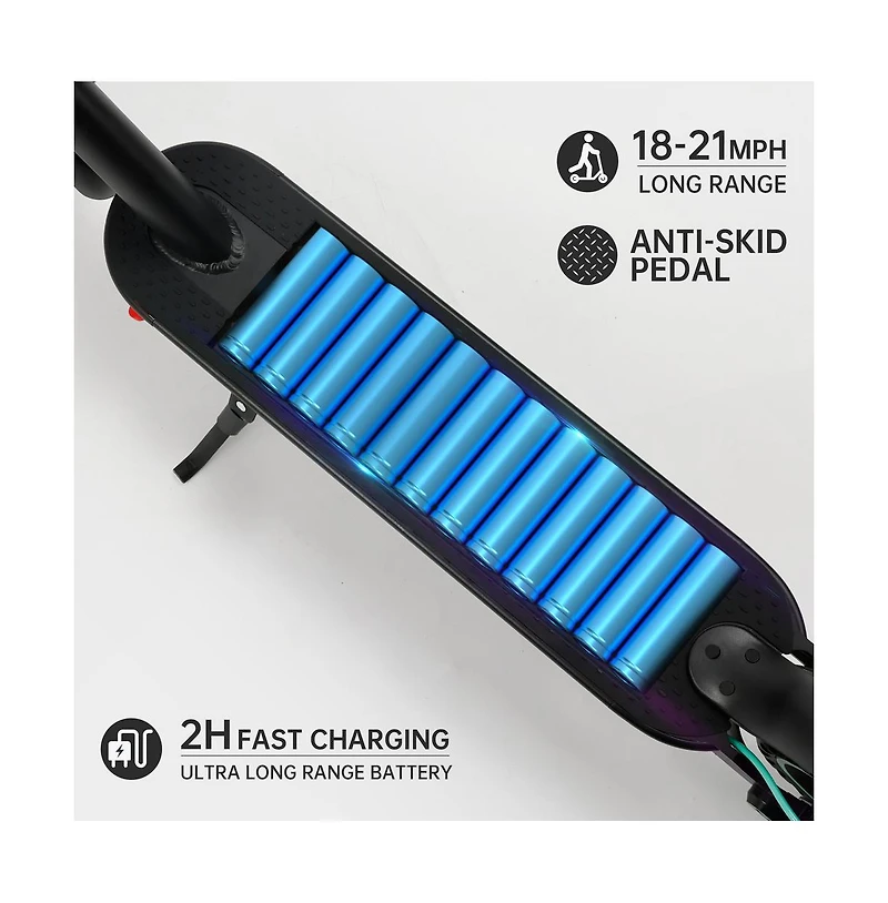 Artudatech 8.5-inch folding electric scooter with app, 350W, 35km range, 30km/h city commuting with lights