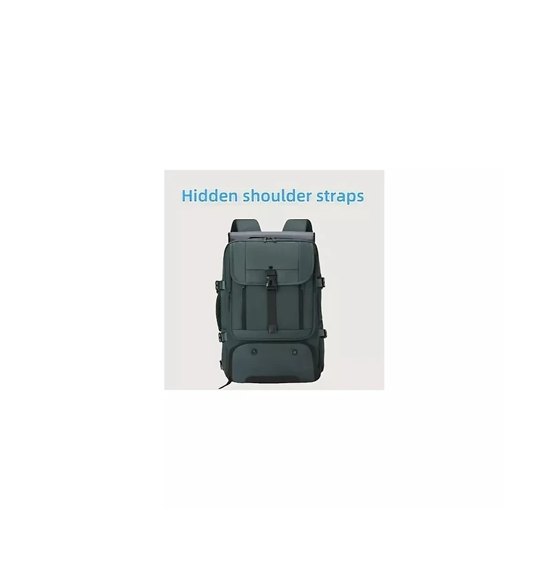 Anti-Theft Laptop Backpack with Shoe Compartment - Convertible Business & Hiking Bag, Heavy-Duty Nylon Travel Backpack