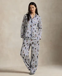 Polo Ralph Lauren Women's Iconic Bear Madison Pajama Set