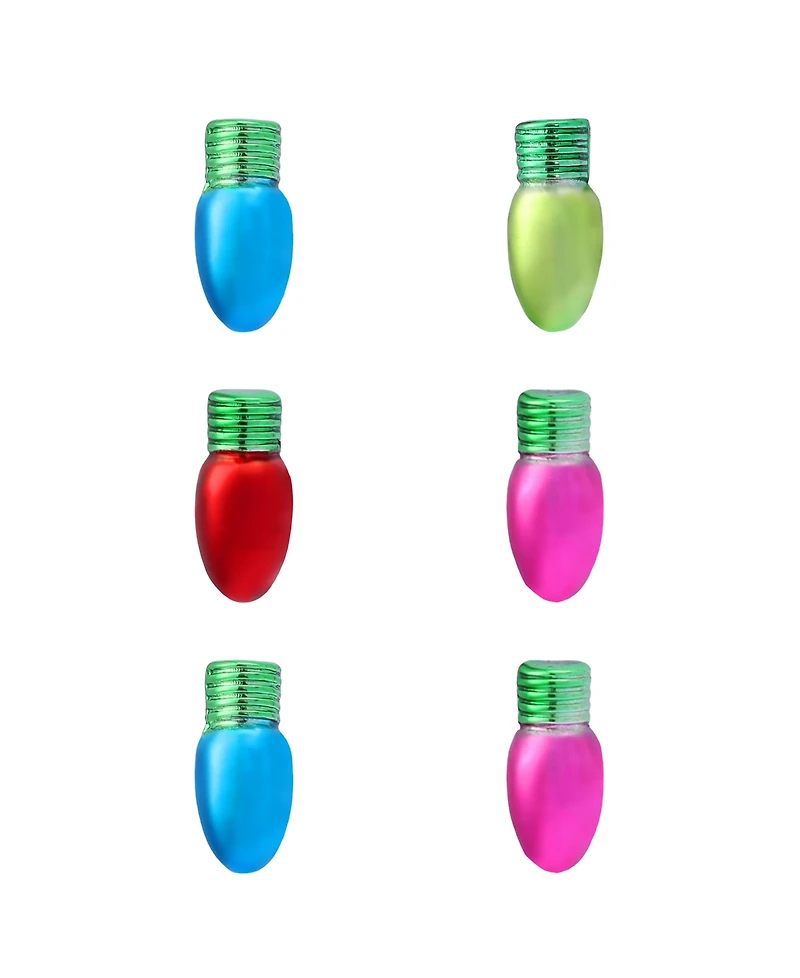 Betsey Johnson Multi-Colored Santa Baby Christmas Lights 6-Piece Stud Earring Set