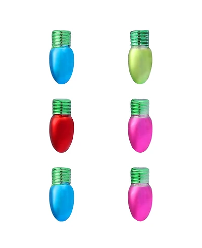 Betsey Johnson Multi-Colored Santa Baby Christmas Lights 6-Piece Stud Earring Set