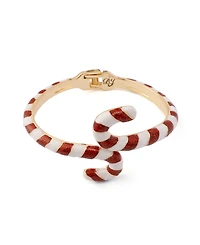 Betsey Johnson Red Santa Baby Candy Cane Bangle Bracelet
