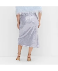 City Chic Women's Sequin Midi Skirt