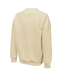 Majestic Women's Cream Golden State Valkyries Primary Logo Drop Shoulder Tri-Blend Pullover Sweatshirt