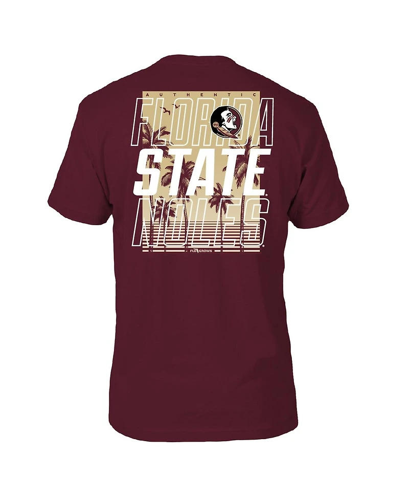 FLoGrown Men's Garnet Florida State Seminoles Repeat Poster T-Shirt