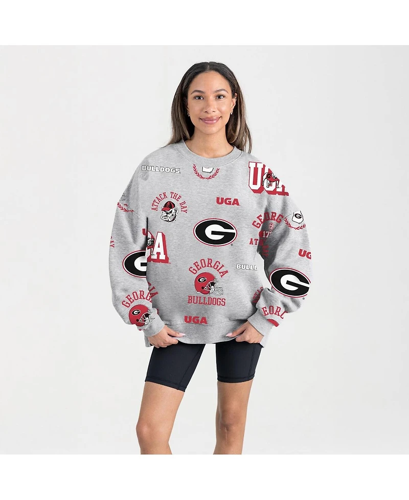 Gameday Couture Women's Gray Georgia Bulldogs Always on Repeat Fleece Sweatshirt
