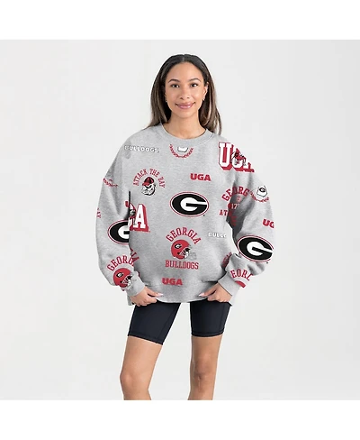 Gameday Couture Women's Gray Georgia Bulldogs Always on Repeat Fleece Sweatshirt