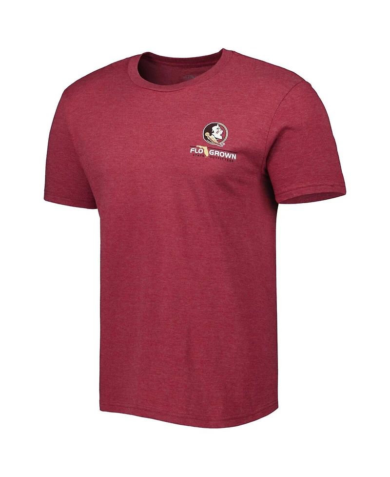 Flogrown Men's Garnet Florida State Seminoles Double Diamond Crest T-Shirt