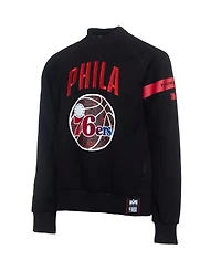 Two Hype x Nba Men's Black Philadelphia 76ers Culture Hoops Collection Premium Pullover Sweatshirt