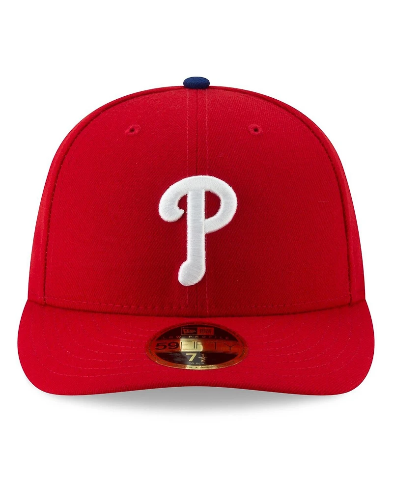 New Era Men's Red Philadelphia Phillies 2025 Mlb Postseason Side Patch Low Profile 59FIFTY Fitted Hat