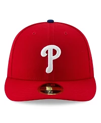 New Era Men's Red Philadelphia Phillies 2025 Mlb Postseason Side Patch Low Profile 59FIFTY Fitted Hat