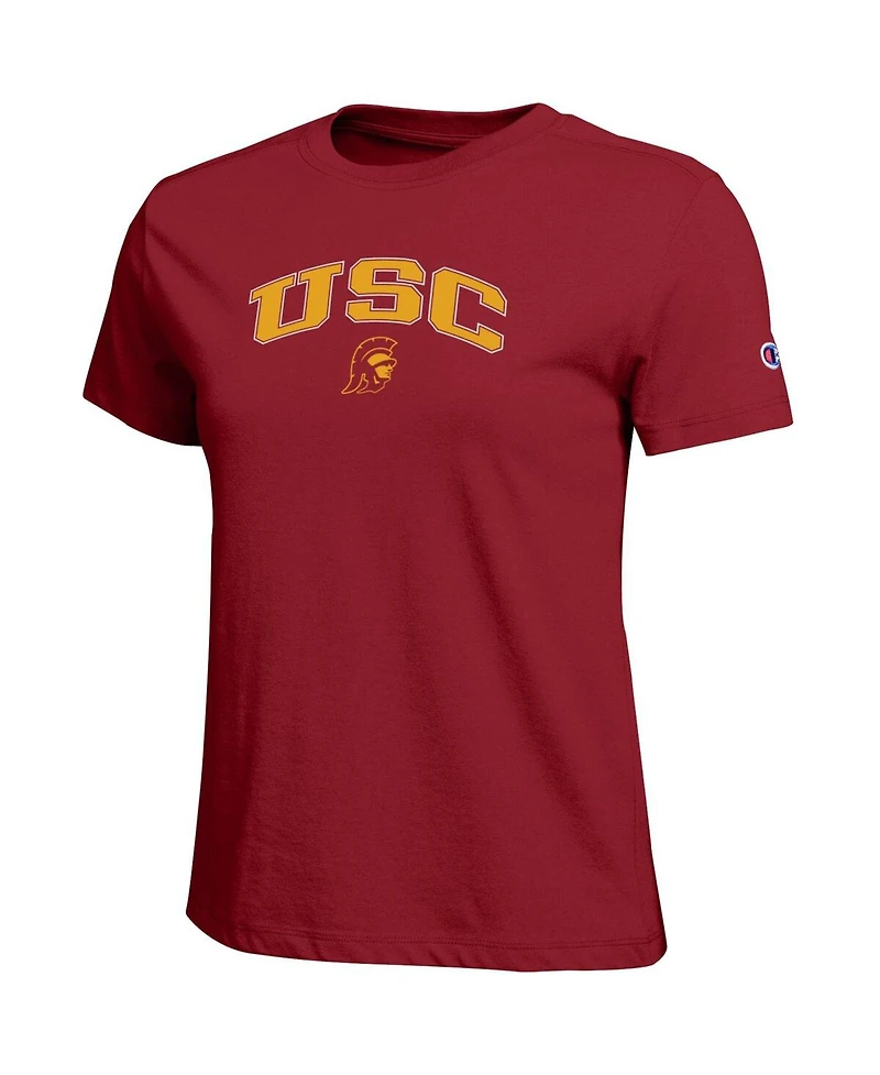 Champion Women's Cardinal Usc Trojans Arched Over Logo T-Shirt