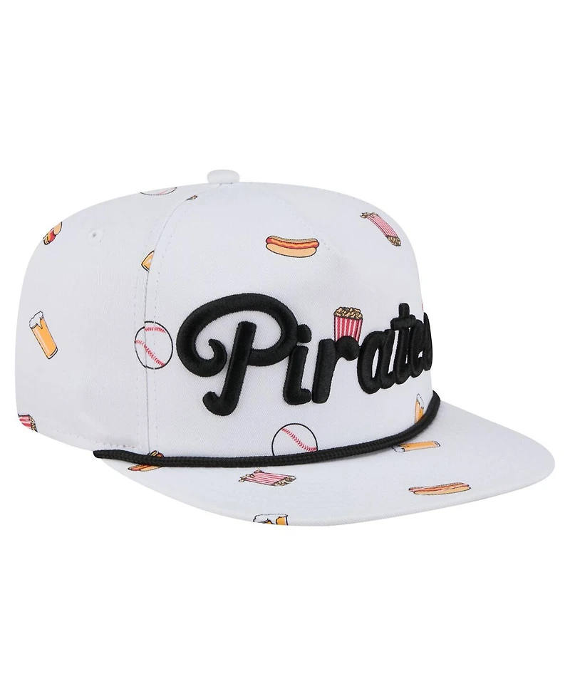 New Era Men's White Pittsburgh Pirates Team Cheer Rope 19TWENTY Adjustable Hat