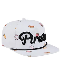 New Era Men's White Pittsburgh Pirates Team Cheer Rope 19TWENTY Adjustable Hat