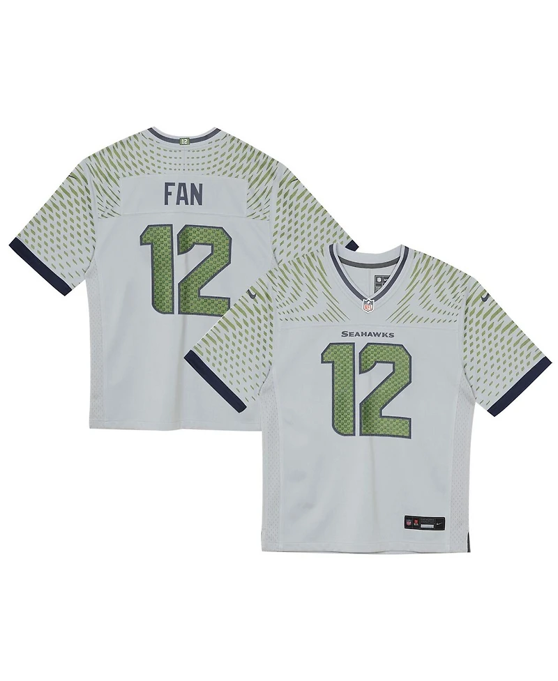 Nike Preschool 12s Wolf Gray 2025 Rivalries Collection Game Jersey