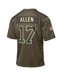 Nike Big Boys and Girls Josh Allen Olive Buffalo Bills 2025 Salute to Service Game Jersey