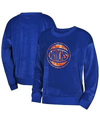 Outerstuff Big Boys and Girls Blue New York Knicks Step Back Sweatshirt