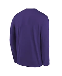 Nike Big Boys and Girls Purple Minnesota Vikings Primetime Legend Icon Long Sleeve Performance T-Shirt